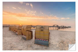 Naklejka na ścianę Kellenhusen Baltic pier beach chair