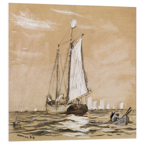 Foam board print A Fishing Schooner