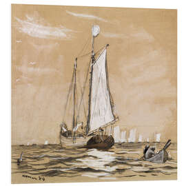 Foam board print A Fishing Schooner