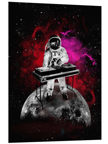 Foam board print Space Astronaut DJ