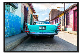Gerahmter Kunstdruck Oldtimer auf Kuba