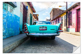 Selvklebende plakat Oldtimer in Cuba