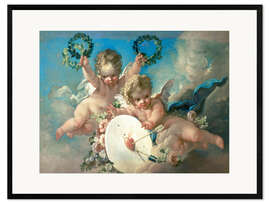 Impresión de arte enmarcada Cupid's Target