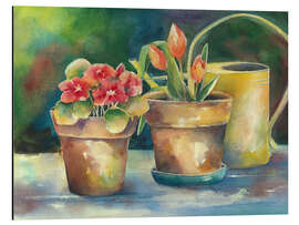 Magnettafel Blumentöpfe