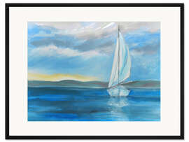 Gerahmter Kunstdruck Blaue Stunde