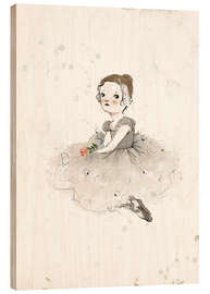 Wood print Little Ballerina