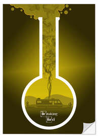 Selvklebende plakat Breaking Bad - Fanart production version in yellow alternative