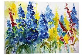 Foam board print larkspur