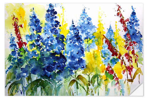 Wall sticker larkspur