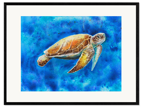 Ingelijste kunstdruk turtle