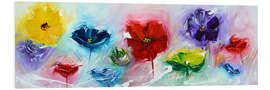 Quadro em PVC Colourful Flowers I