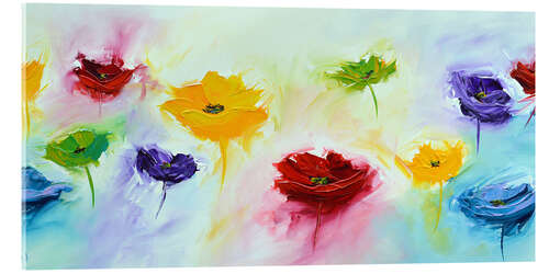 Acrylglasbild Bunte Blumen II