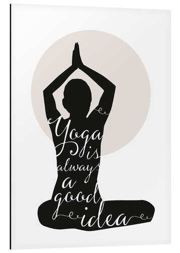 Aluminium print Yoga