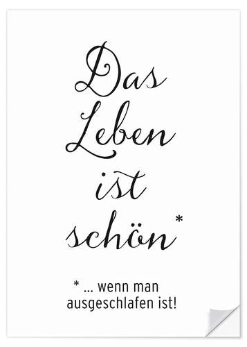 Wandsticker Das Leben ist schön