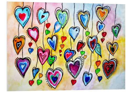 Foam board print Awesome Colorful Hearts