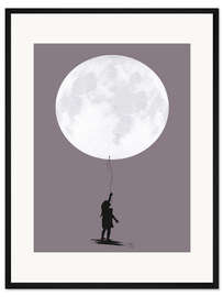 Gerahmter Kunstdruck Moonballoon