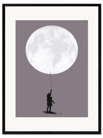 Framed art print Moonballoon