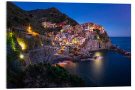 Acrylic print Manarola at blue hour