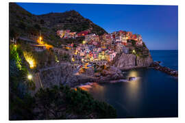 Aluminium print Manarola at blue hour