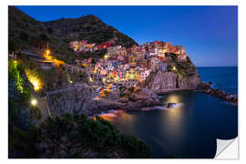 Vinilo para la pared Manarola at blue hour