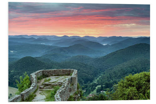 Obraz na PCV Sunrise at a castle ruin in Palatinate Forest