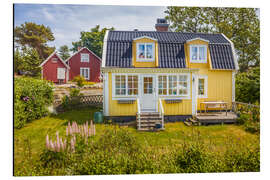 Print på aluminium Idyllic summer house on the island Landsort (Sweden)