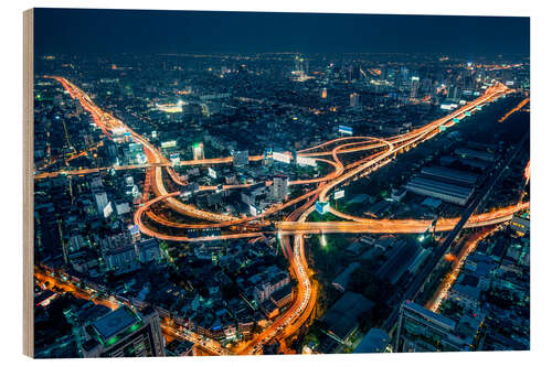 Trebilde Aerial view of Bangkok at night