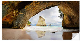 Vinilo para la pared Cathedral Cove - New Zealand