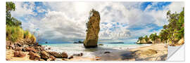 Naklejka na ścianę Dream beach - Cathedral Cove Beach - New Zealand