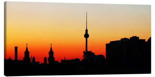 Leinwandbild Berlin Skyline Silhouette