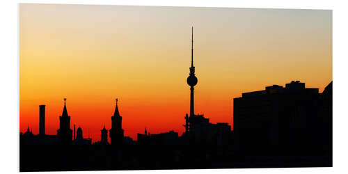 Hartschaumbild Berlin Skyline Silhouette