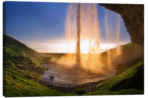 Canvas print Island ,Seljalandsfoss