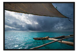 Gerahmter Kunstdruck unter Segel