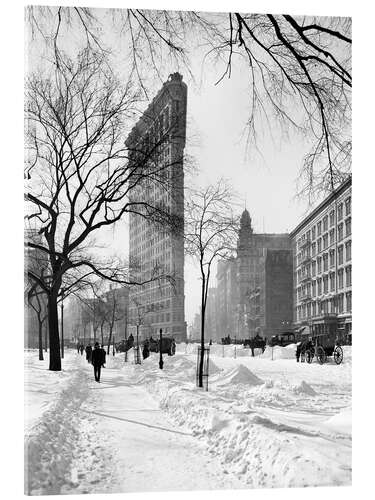 Acrylglasbild New York, Winter 1906, Flatiron Building