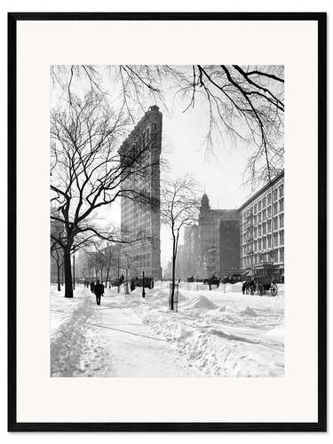 Framed art print New York, Flatiron snowstorm, 1906