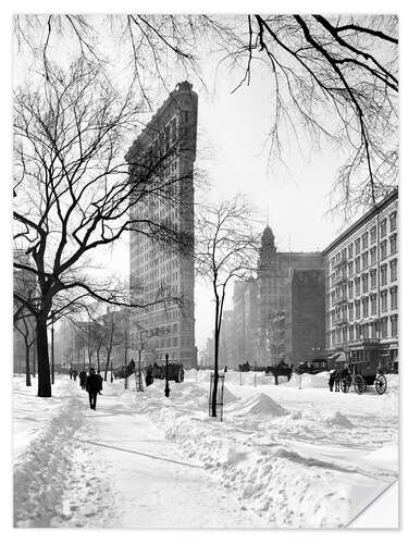 Vinilo para la pared New York, Flatiron snowstorm, 1906