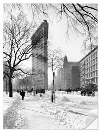 Selvklebende plakat New York, Flatiron snowstorm, 1906