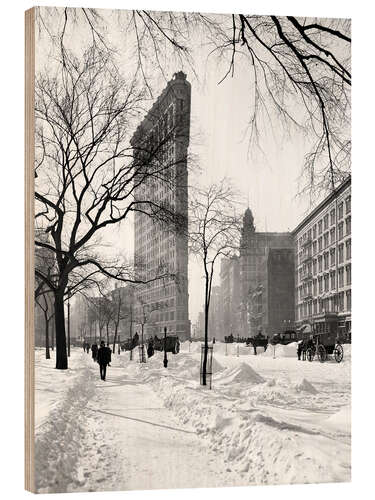 Hout print New York, Flatiron snowstorm, 1906