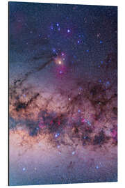 Magnettafel Schütze mit Teilen des Wolfes und des Altars in der südlichen Milchstraße