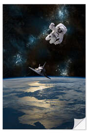 Wall sticker An Astronaut Drifting into Space