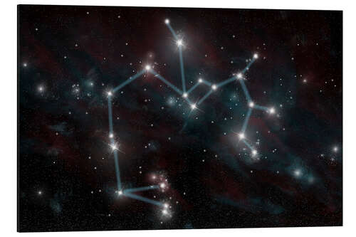 Aluminium print Artist's depiction of the constellation Sagittarius the Archer.