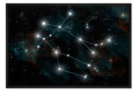 Gerahmter Kunstdruck Das Sternbild Zwillinge