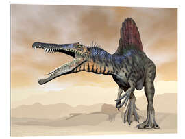 Galleriprint Spinosaurus dinosaur roaring in the desert.