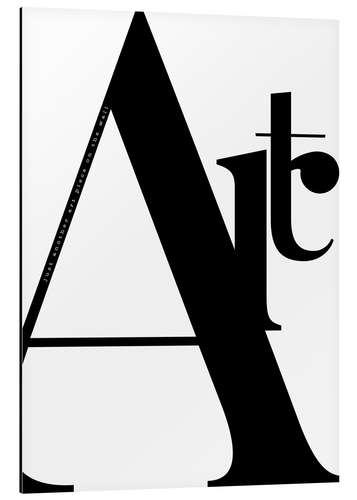 Alubild Typografie Art