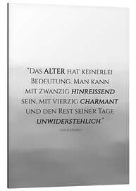 Magnettafel Unwiderstehlich (Zitat von Coco Chanel)