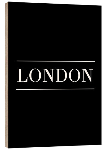 Wood print LONDON | HORIZONTAL