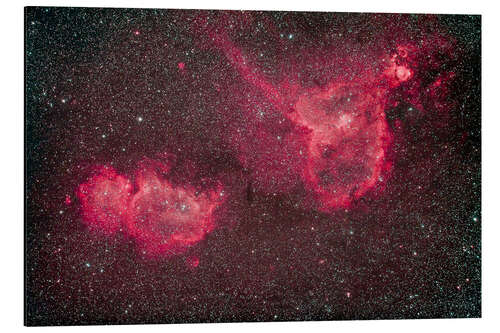 Tableau en aluminium The Heart and Soul Nebula in the constellation Cassiopeia.