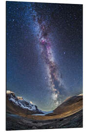 Cuadro de aluminio Milky Way over the Columbia Icefields in Jasper National Park, Canada.