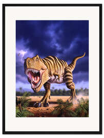 Gerahmter Kunstdruck Tyrannosaurus Rex in der Nachmittagssonne