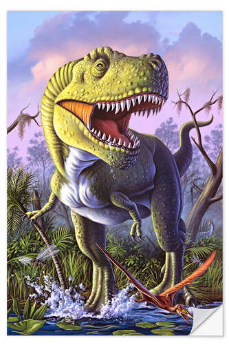 Selvklebende plakat The Tyrannosaurus Rex